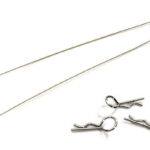 Secured Body Clip (4) with 140mm Retainer Link for 1/10 Off-Road Crawler