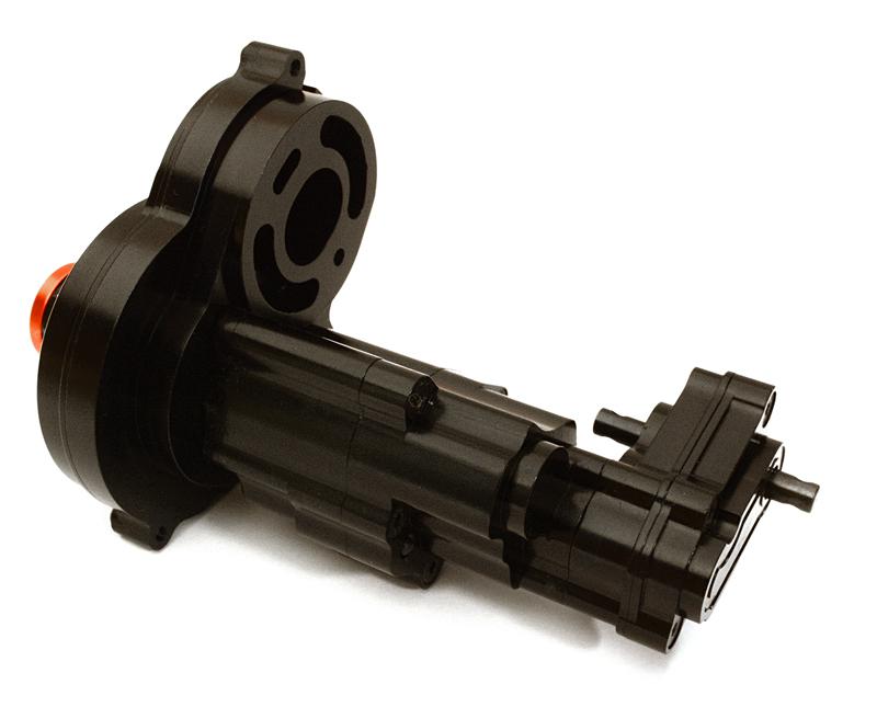 C27676BLACK Complete Alloy Gearbox Housing for Axial 1/10 SCX10 II w/LCG Transfer Case - Image 1