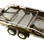 Machined Alloy Flatbed Dual Axle Car Trailer Kit for 1/10 Scale RC 640x370x110mm