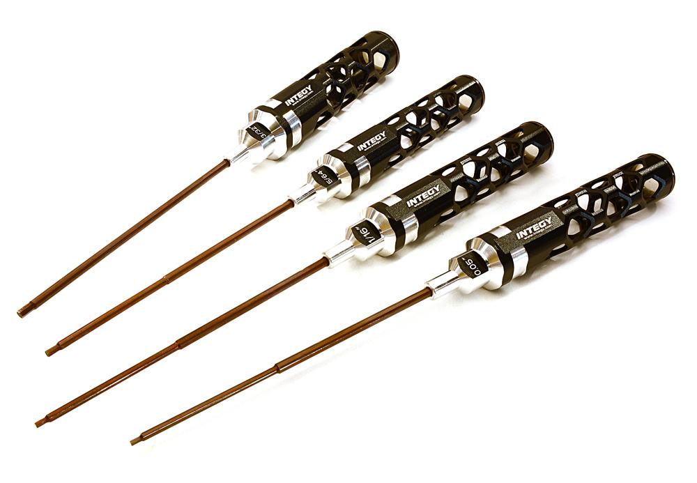 C27806BLACK Precision Tool Allen Hex (4) Wrench Set 0.05 1/16 5/64 3/32 with 120mm Shank - Image 1