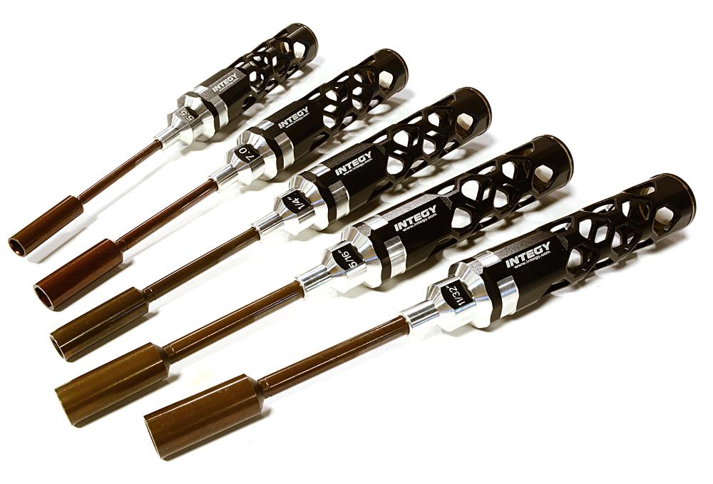 C27812BLACK Precision Tool (5) Nut Driver Set 5.5, 7mm & 5/16 11/32 1/4 Size - Image 1