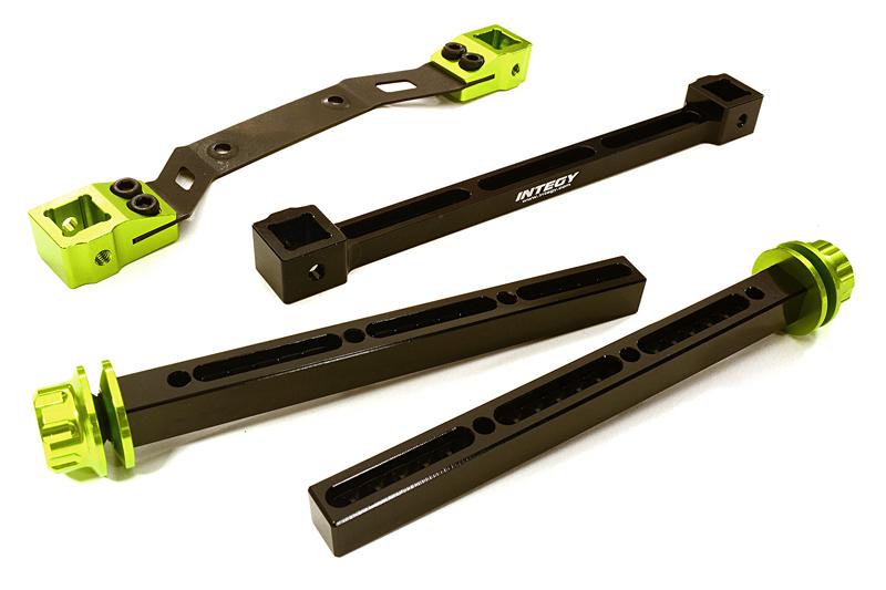 C27865GREEN Extended Rear Body Mount & Post Set for Traxxas Slash 4X4 6815R - Image 1