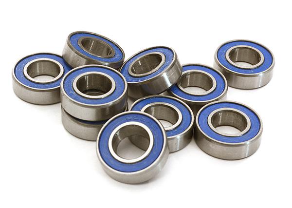C27878 Low Friction Blue Rubber Sealed Ball Bearings (10) 8x16x5mm for RC Vehicles - Image 1