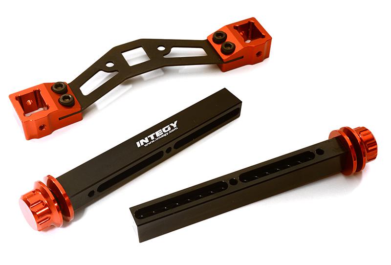 C27964RED Adjustable Rear Body Mount & Post Set for Traxxas 1/10 E-Maxx Brushless 4914R - Image 1