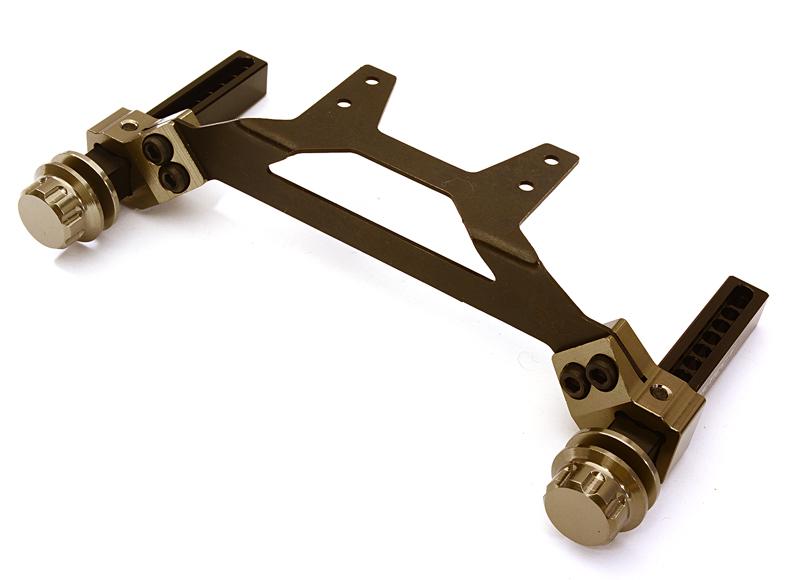 C27980GREY Extended Rear Body Mount & Post Set for Traxxas 1/10 Slash 2WD 1914R - Image 1