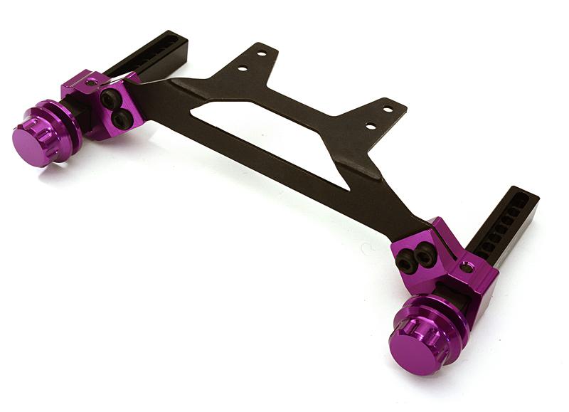 C27980PURPLE Extended Rear Body Mount & Post Set for Traxxas 1/10 Slash 2WD 1914R - Image 1