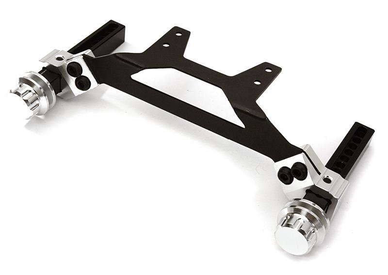 C27980SILVER Extended Rear Body Mount & Post Set for Traxxas 1/10 Slash 2WD 1914R - Image 1