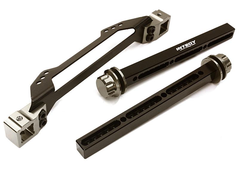 C27981GREY Extended Front Body Mount & Post Set for Traxxas 1/10 Slash 2WD 1914R - Image 1