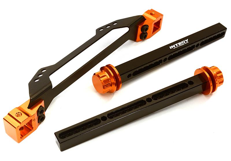 C27981ORANGE Extended Front Body Mount & Post Set for Traxxas 1/10 Slash 2WD 1914R - Image 1