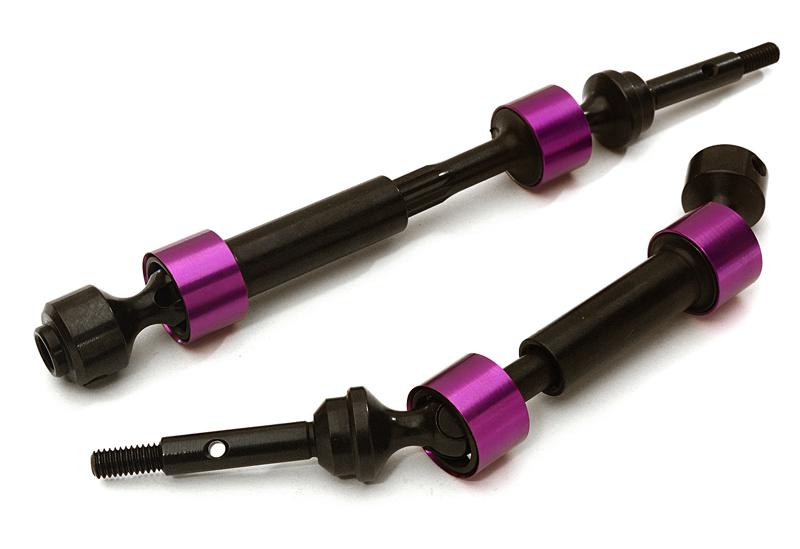 C27987PURPLE Dual Joint Telescopic Rear Drive Shafts for 1/10 Stampede 4X4 & Slash 4X4 6852X - Image 1