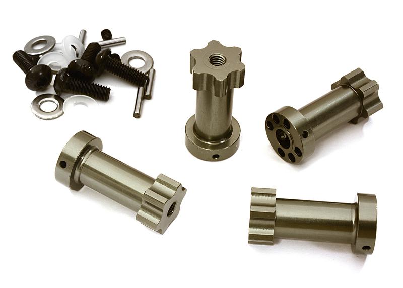 C28019GUN 12mm Hex Extended Wheel (4) Hub 28mm Thick for Most Traxxas 1/10 - Image 1