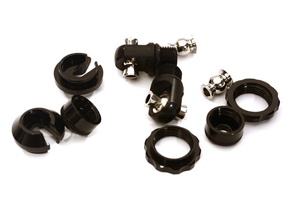 C28055BLACK Billet Machined Anodized Shock Parts for Traxxas TRX-4 Scale & Trailer Crawler - Image 1