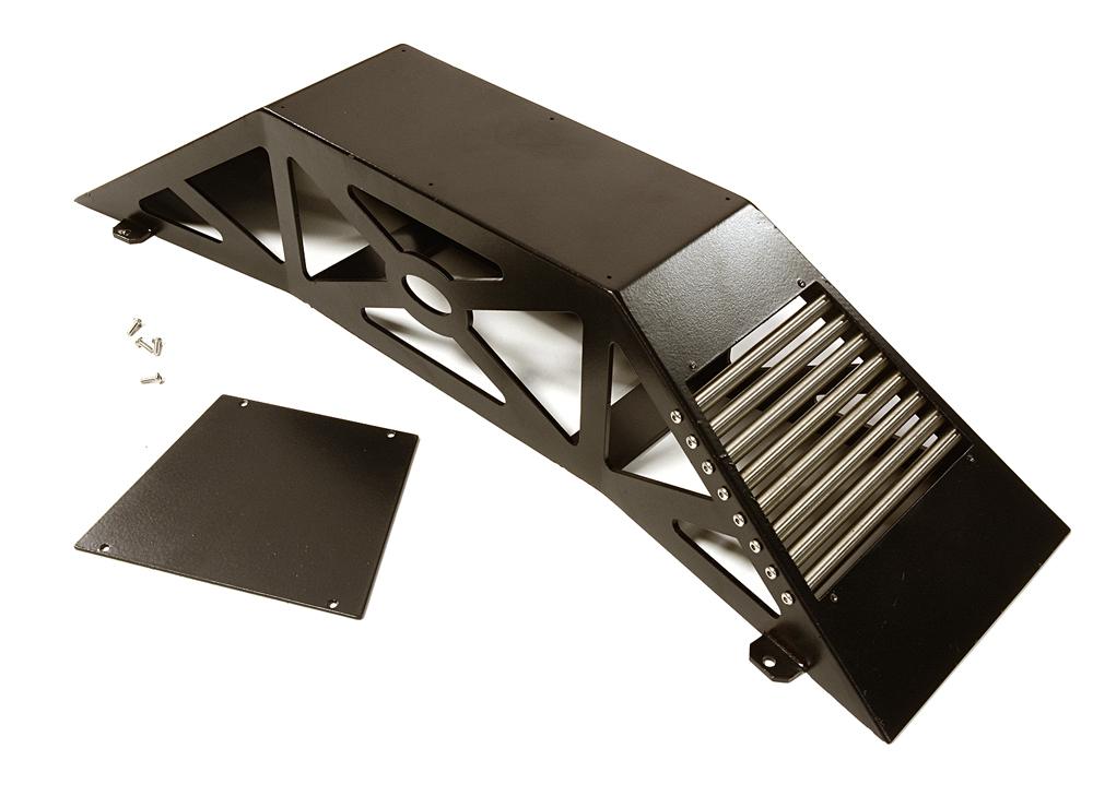 C28120BLACK Realistic Heavy-Duty Metal Display Ramp 375x100x75mm for 1/10 Scale Off-Road - Image 1