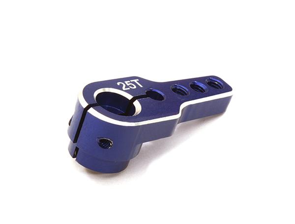 C28136BLUE Billet Machined Alloy Servo Horn 25T for Futaba Type Servo (r=13, 17, 21mm) - Image 1