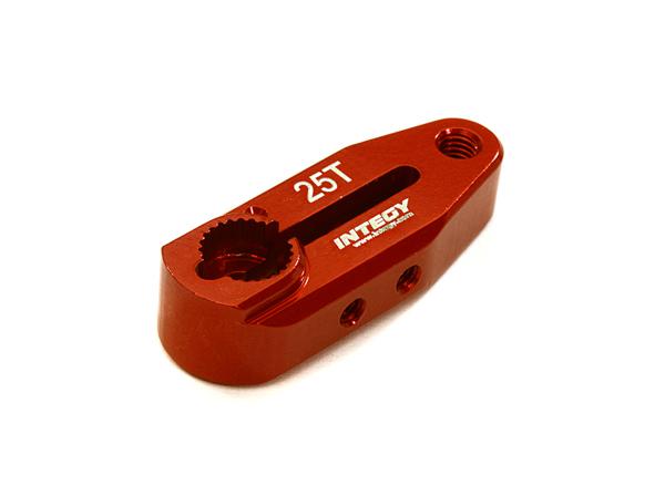 C28142RED Billet Machined Alloy Servo Horn 25T for Futaba Type Servo (r=20mm) - Image 1