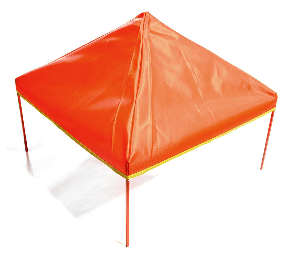 C28152RED Realistic Pop Up 20x20 Inch Canopy Tent for 1/10 Scale Crawler Truck - Image 1