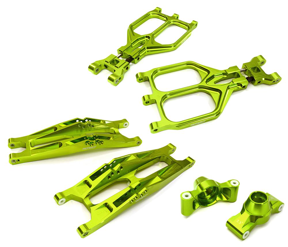 C28155GREEN Billet Machined Rear Suspension Set for 1/10 T-Maxx/E-Maxx 3903/5/8, 4907/8 - Image 1