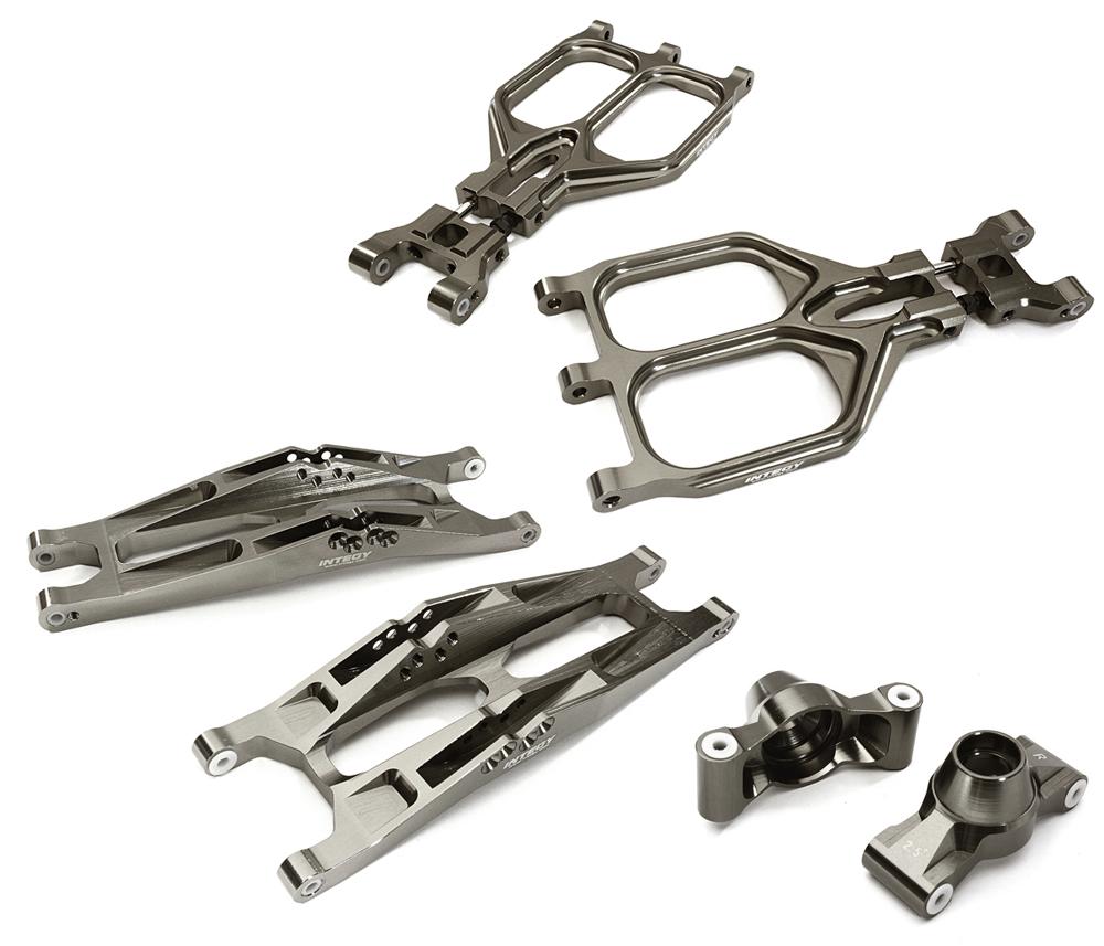 C28155GREY Billet Machined Rear Suspension Set for 1/10 T-Maxx/E-Maxx 3903/5/8, 4907/8 - Image 1