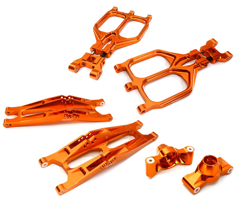 C28155ORANGE Billet Machined Rear Suspension Set for 1/10 T-Maxx/E-Maxx 3903/5/8, 4907/8 - Image 1