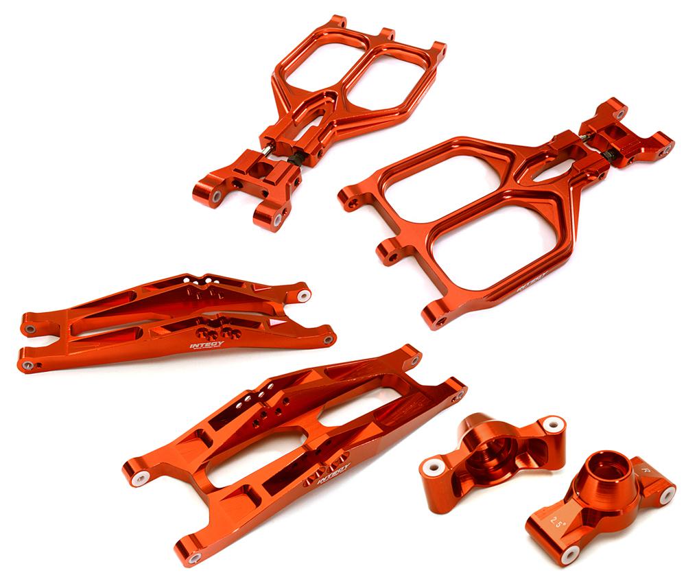 C28155RED Billet Machined Rear Suspension Set for 1/10 T-Maxx/E-Maxx 3903/5/8, 4907/8 - Image 1