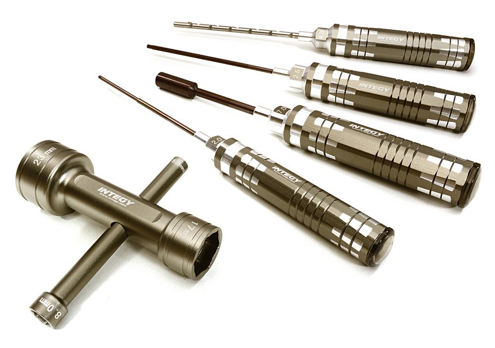 C28160GREY Race Edition Combo Size 5pcs Competition Tool Set for Traxxas X-Maxx 4X4 - Image 1