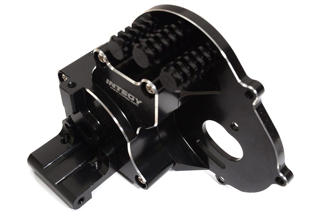 C28196BLACK Alloy Gearbox Housing for Traxxas 1/10 Stampede 2WD, Rustler 2WD & Bandit 3691A - Image 1