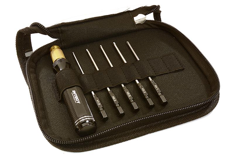 C28211BLACK QuickPit 6 Piece Set, Phillips+Allen Tip w/ 1/4 Inch Adapter (1.5, 2, 2.5 & 3mm) - Image 1