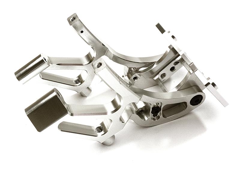 C28326SILVER Billet Machined Alloy Wing Mount for Traxxas 1/10 Revo & E-Revo (-2017) 48.5mm - Image 1