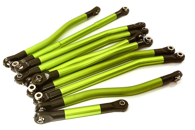 C28336GREEN Alloy Machined Linkage Set w/ Ball Ends for Redcat Everest Gen7 Pro - Image 1