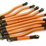 Orange Alloy Machined Linkage Set with Ball Ends for Redcat Everest Gen7 Pro