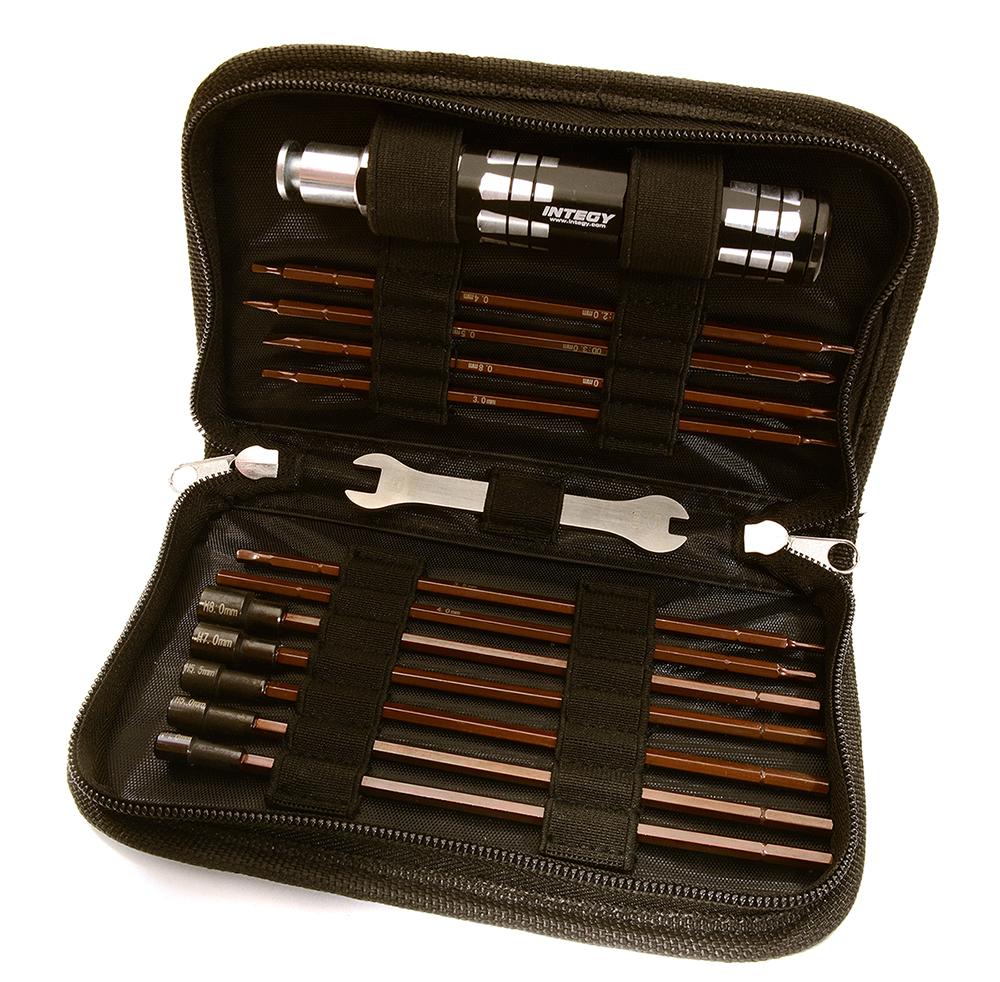 C28340BLACK Race Edition Combo Size 13pcs Competition Tool Set w/ Carrying Case for RC - Image 1