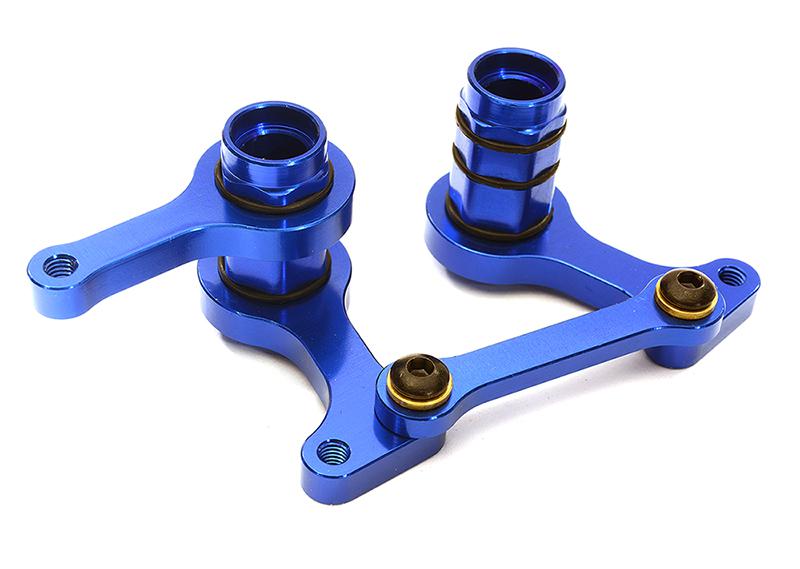 C28342BLUE Steering Bellcrank Set for Traxxas 1/10 Bandit, Slash 2WD & F-150 Raptor 3743 - Image 1