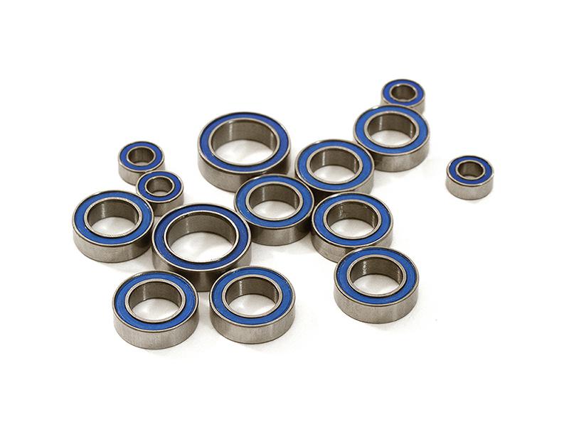 C28374 Low Friction Blue Rubber Sealed Bearings (14) Set for Tamiya T3-01 Dancing Rider - Image 1
