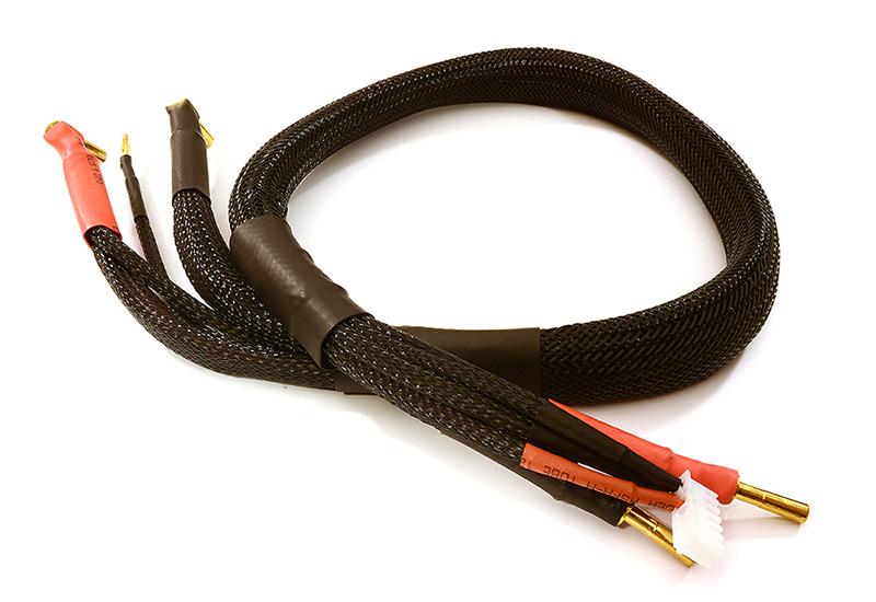 C28377 2S High Current Charge/Balance Cable w/ 5mm Bullets Pack Side, 10AWG Wire L=61cm - Image 1