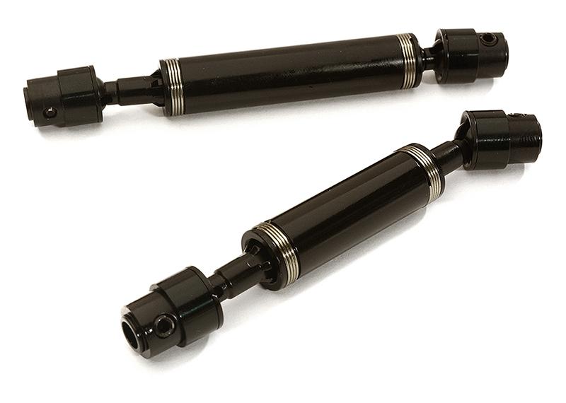 C28383BLACK Billet Machined Center Drive Shafts for Traxxas TRX-4 Crawler 12.3in & 12.8in WB - Image 1