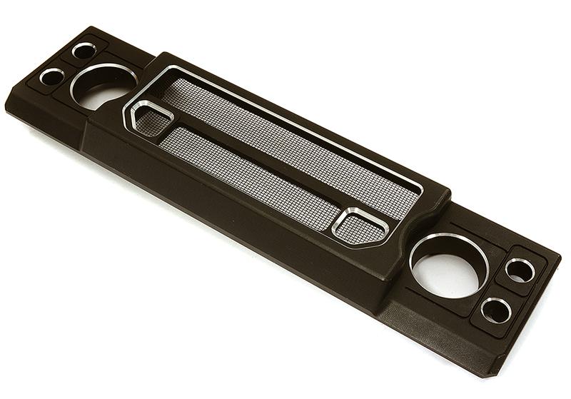 C28424BLACK Billet Machined Realistic Front Panel & Grill for Traxxas TRX-4 Defender - Image 1