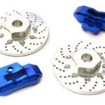 Realistic Blue Alloy Rear Brake Discs for 1/10 4-Tec 2.0 RC Car Upgrade
