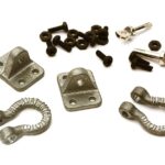 Realistic Alloy Bow Shackles w/ Mounting Brackets for 1/10 Off-Road & Crawler