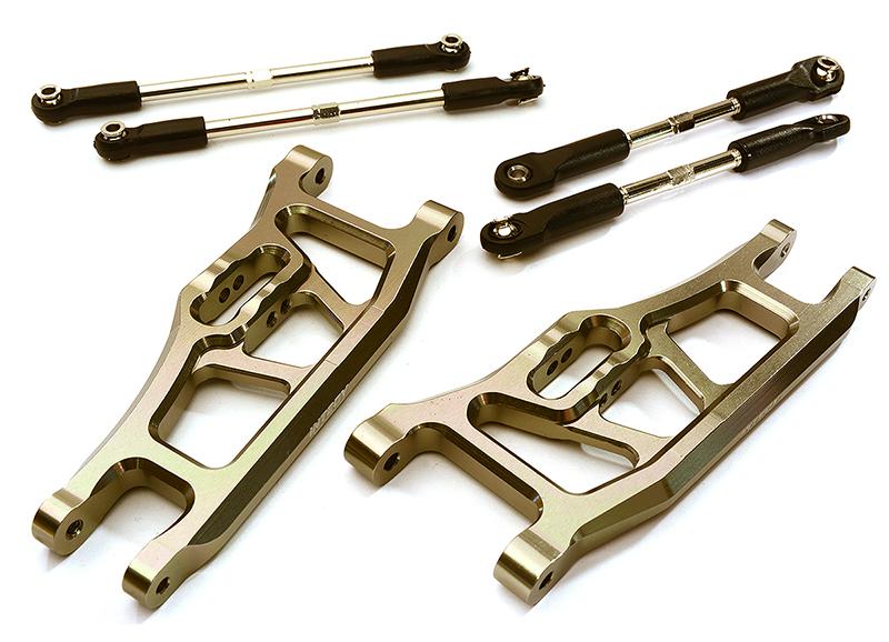 C28446GREY Machined Extended 34mm Front Suspension Conversion for 1/10 Slash 2WD 2530A - Image 1