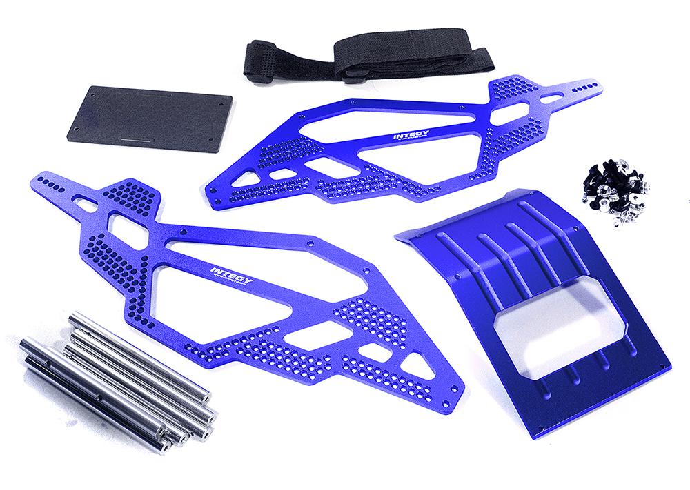 C28449BLUE Billet Machined Chassis Kit for 1/10 Scale Rock Crawler (Axial AX10 Compatible) - Image 1