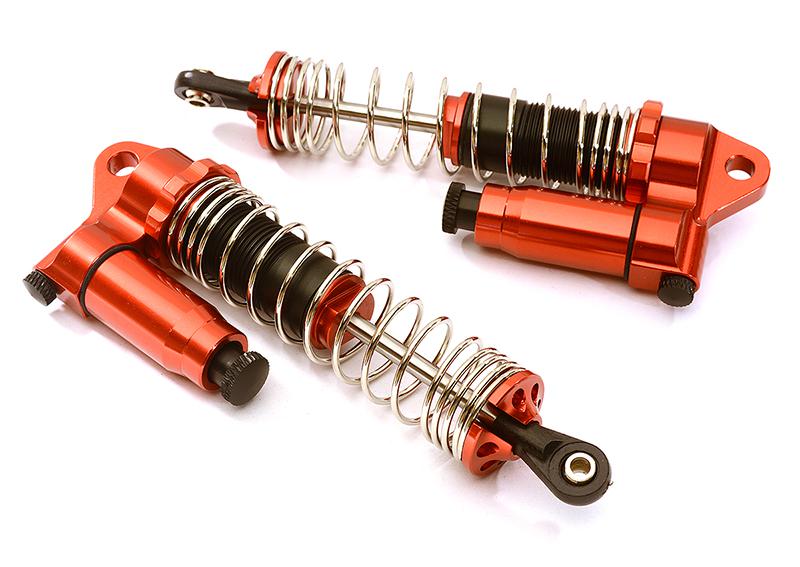 C28479RED GTX2 Rear 100mm Piggyback Shocks for Traxxas 1/10 Stampede, Rustler & Slash - Image 1