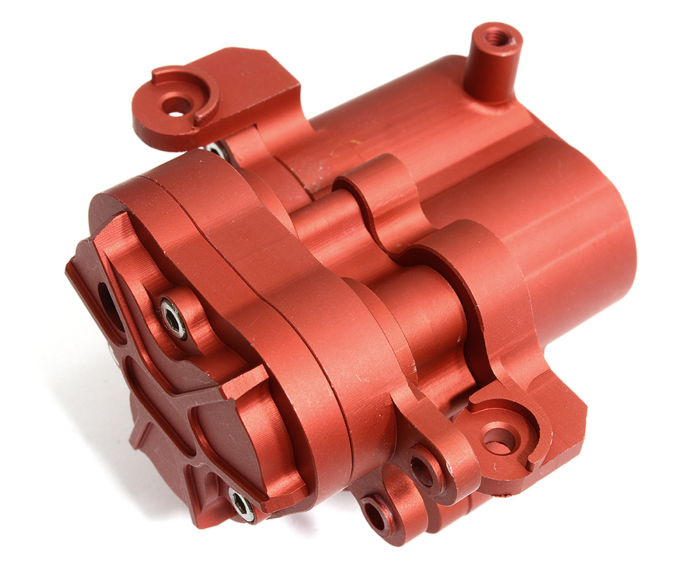 C28486RED Machined Red Center Gearbox Housings for Traxxas TRX-4 Scale & Trail Crawler - Image 1