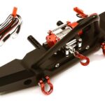 Realistic Front Alloy Bumper w/ Winch & LED for Traxxas TRX-4 w/ 43mm Mount