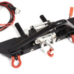 Realistic Front Alloy Bumper w/ Winch & LED for Traxxas TRX-4 w/ 43mm Mount