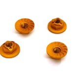 Realistic M4 Size Machined 4mm Serrated Wheel Nuts Flanged for Most 1/10 Scale