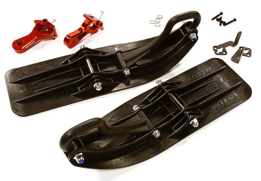 C28554RED Front Sled Ski Attachment Set for Traxxas TRX-4 (for RWD Operation) - Image 1
