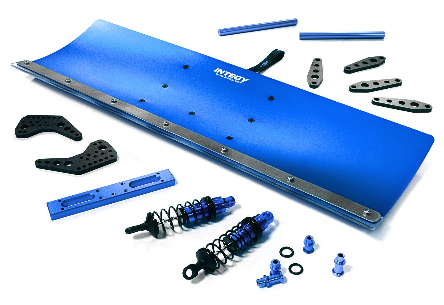 C28555BLUE Alloy Machined 500mm Snowplow Kit for Traxxas 1/7 Unlimited Desert Racer - Image 1