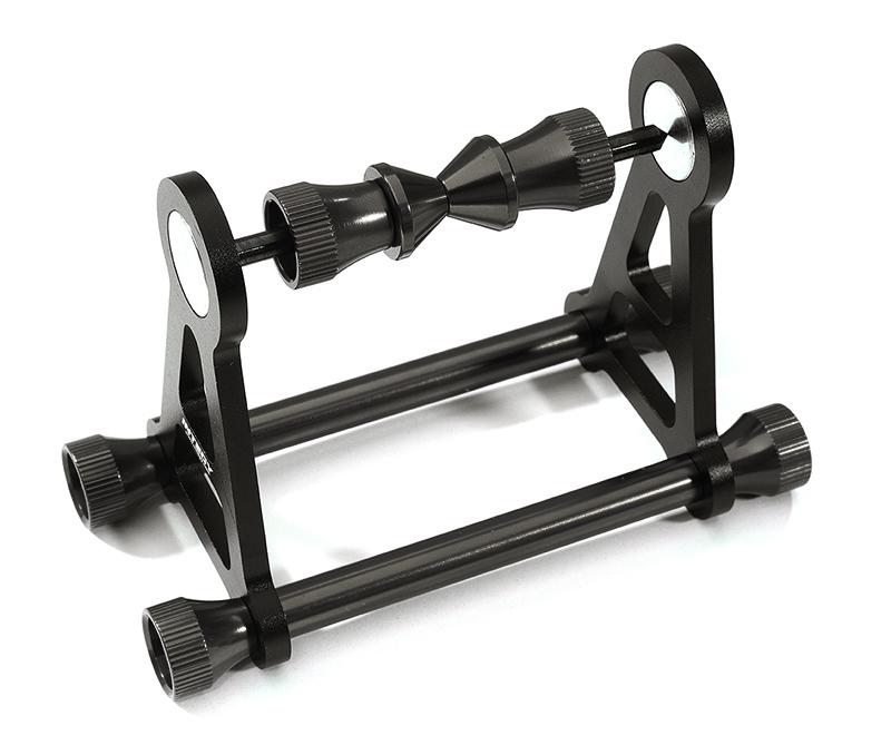 C28557BLACK Magnetic Type Tire Balancer for RC (4mm Shaft Size, Tire 100mm O.D. Max) - Image 1