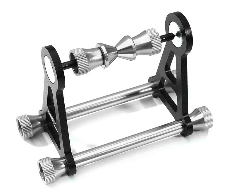 C28557SILVER Magnetic Type Tire Balancer for RC (4mm Shaft Size, Tire 100mm O.D. Max) - Image 1