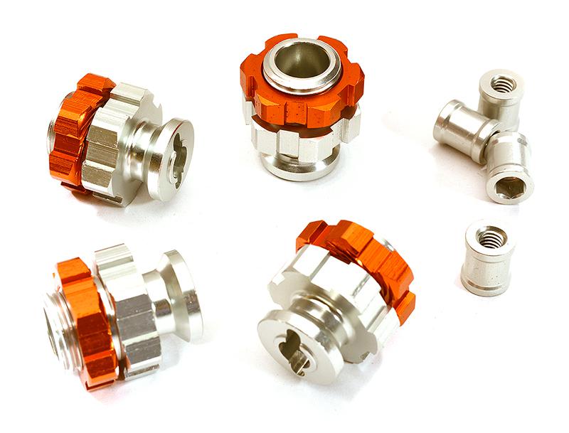 C28569ORANGE Billet Machined 17mm Wheel Adapters (4) for Traxxas 1/10 Stampede 4X4 - Image 1